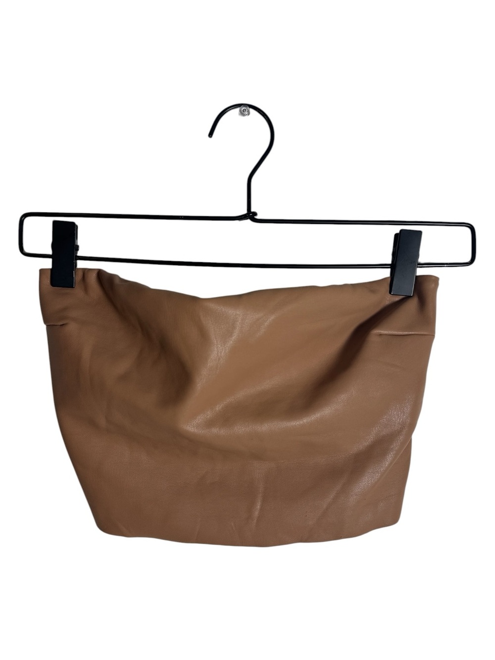 Skims Faux Leather Tube Top Sienna Strapless Crop Top S